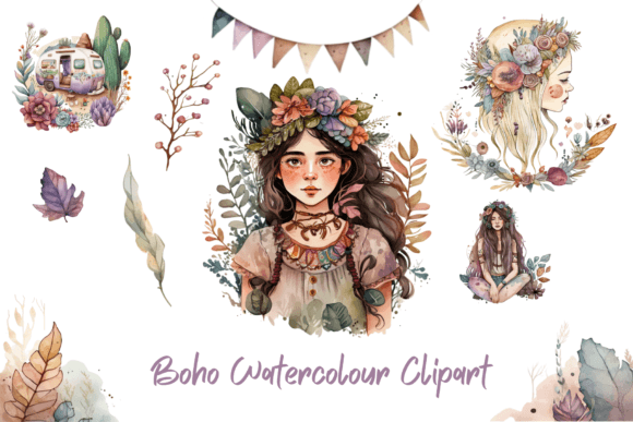 Download Boho Watercolour Clipart - Boho watercolour Collection