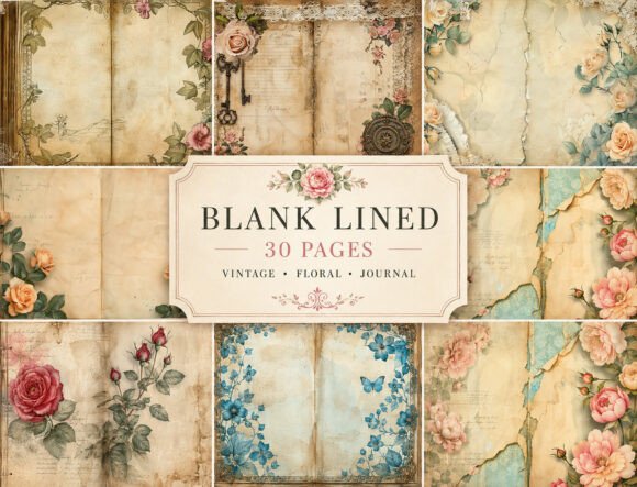 Download Vintage Rose Junk Journal Pages - Junk journal Collection