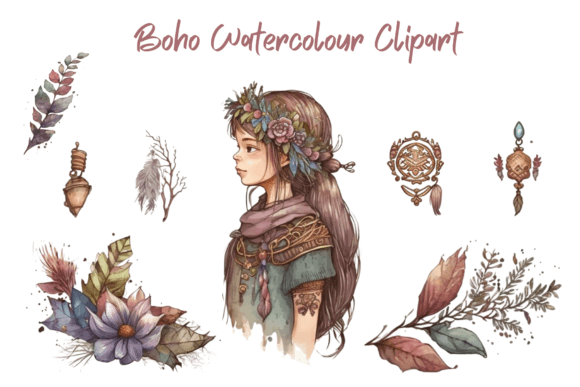 Download Boho Watercolour Clipart - Boho watercolour Collection