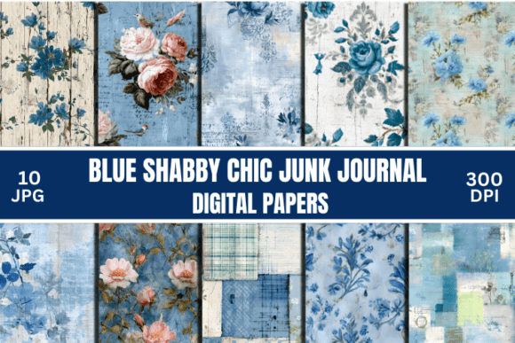 Download Blue Shabby Chic Junk Journal Scrapbook - Junk journal Collection
