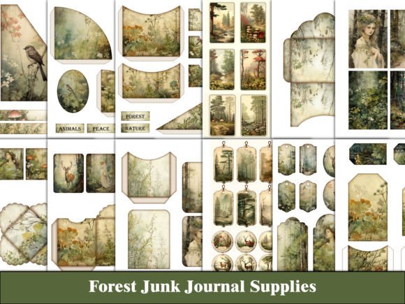 Download Forest Junk Journal Kit Craft Supplies - Junk journal Collection