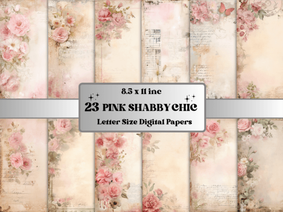 Download Pink Shabby Chic Junk Journal Paper - Junk journal Collection
