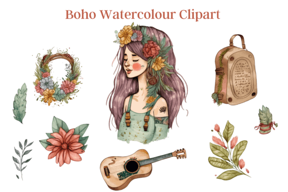 Download Boho Watercolour Clipart - Boho watercolour Collection