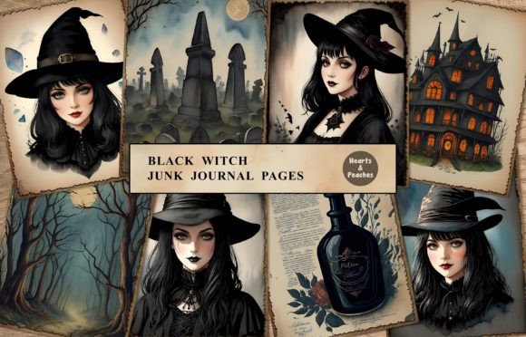 Download Black Witch Junk Journal Pages - Junk journal Collection