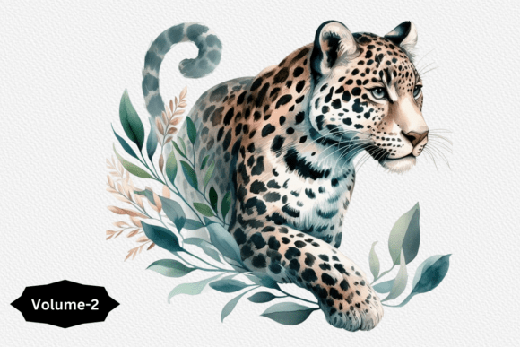 Download Boho Watercolor Leopard Clipart Vol &ndash;2 - Premium Resources
