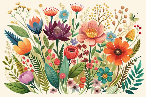 Download Boho Watercolor Wildflowers - Premium Resources