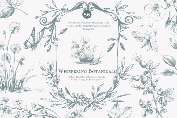 Download Vintage Clipart – Ink Illustration - Vintage clipart Collection