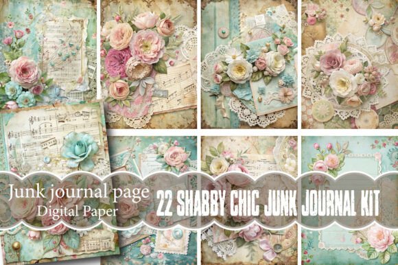 Download Shabby Chic Junk Journal Kit - Junk journal Collection