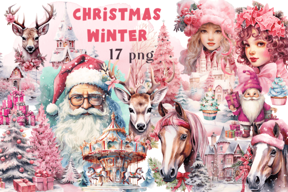 Download Watercolor Christmas Vintage Clipart Pin - Vintage clipart Collection